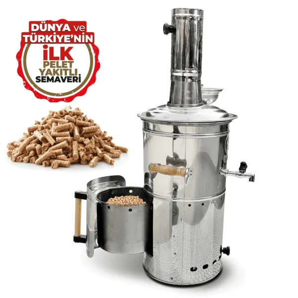 İFYIL Pelet Yakıtlı Dumansız Paslanmaz Çelik 4 Litre Semaver